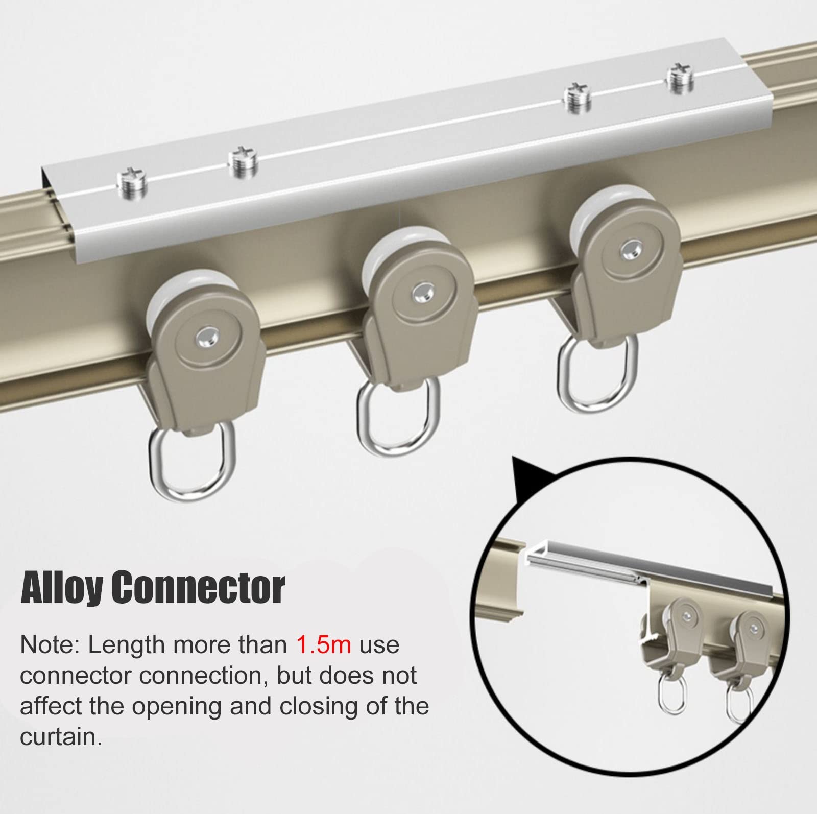 Heavy-Du - Riel divisor deslizante flexible y flexible para pared/techo, para dormitorio/oficina, 1 m / 3.3ft, sistema de barra de montaje en techo