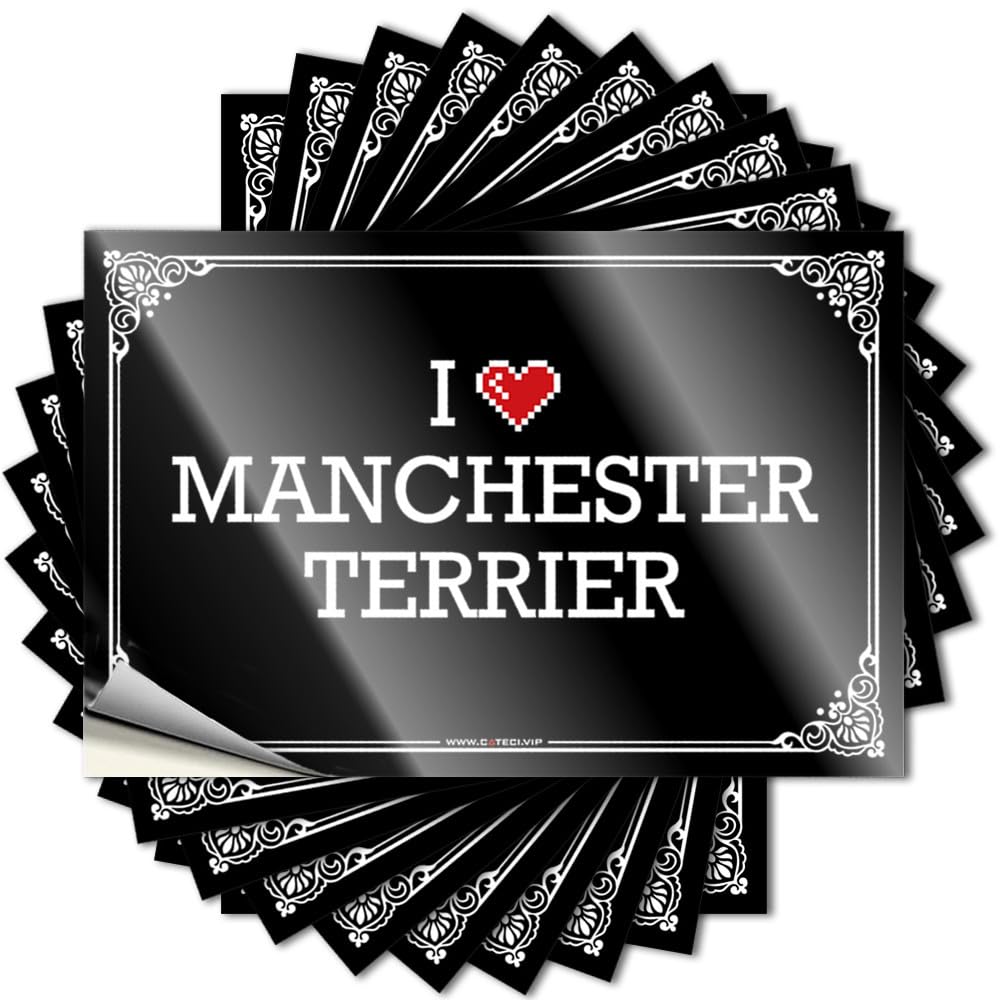 Sticker Funny Garden Decor | Lover Helmet I Love Manchester Terrier for Mom(12X18CM)