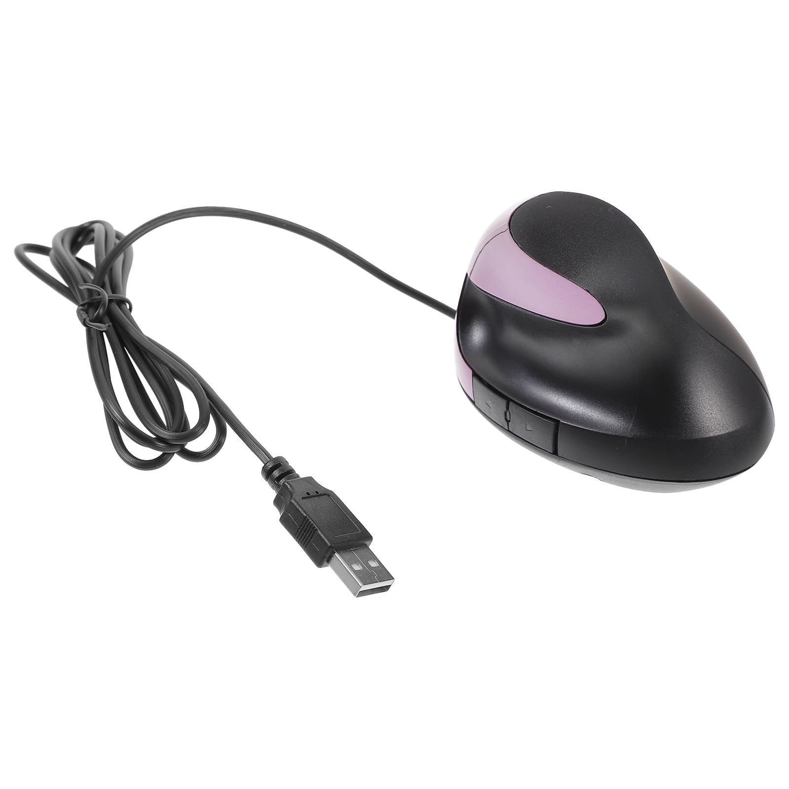 STOBAZA Mouse Ergonomico Verticale Filo Usb, 5 Tasti Regolabili, Design Leggero in Abs per Ufficio e Computer, Mouse Cablato Supporto per Polso Viola