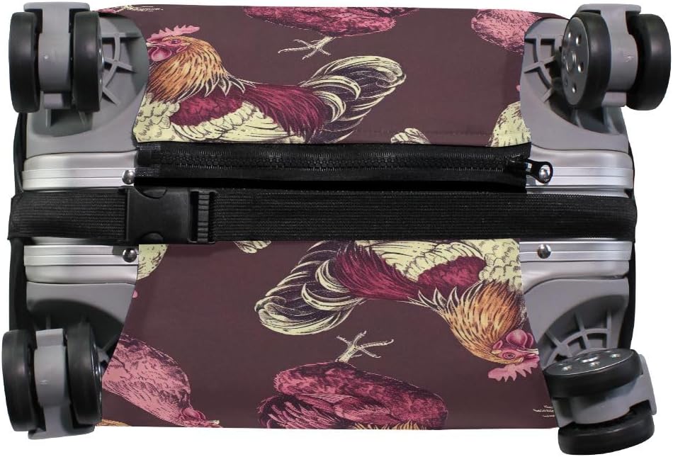 CHIFIGNO Farmhouse Chickens Cover for Luggage Travel Luggage Covers Protector Fits 18-32 Inch Luggage M Fits 22-24 Inch