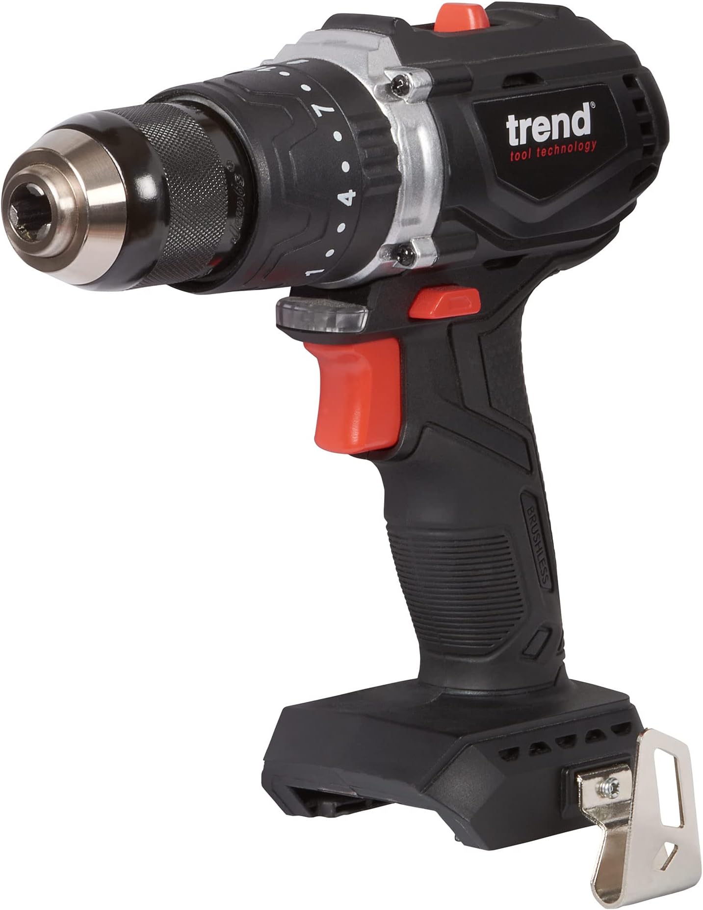 T18S/CDB Cordless Brushless Combi Drill (Bare Tool) Black, 18 V
