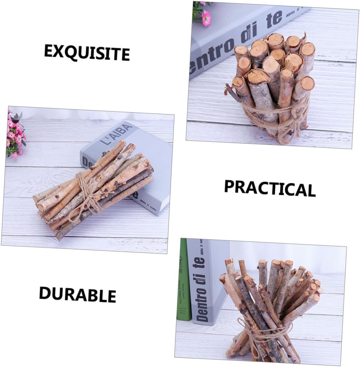 Uonlytech 40Pcs Dried Birch Branches for Decorative Centerpieces Natural Tree Logs for Vase Decorations DIY Floral Arrangements Festival Decor Lengths
