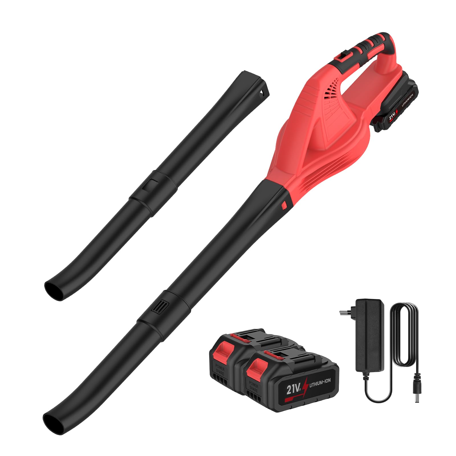 Soplador De Hojas Inalámbrico 21 V, Batería Con Motor Sin Escobillas, Y Cargador, Velocidad Soplado Hasta /h, 2 Modos Para Patio, Césped, 3, 288 Km, 0 Ah