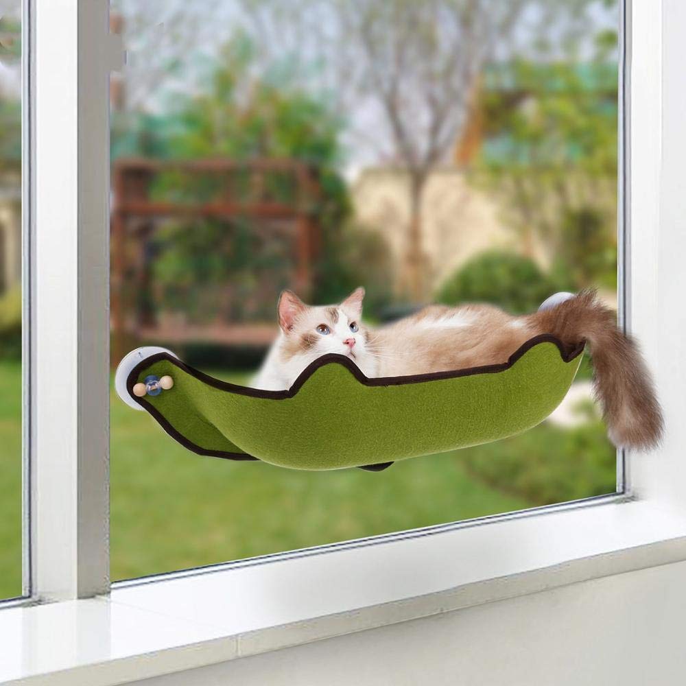 Katzenhängematte Haustier Hängende Betten Sunny Window Seat Mount Hängematte Window Lounger Mit Saugnäpfen Regal Warm Sitzbetten 1St Grau