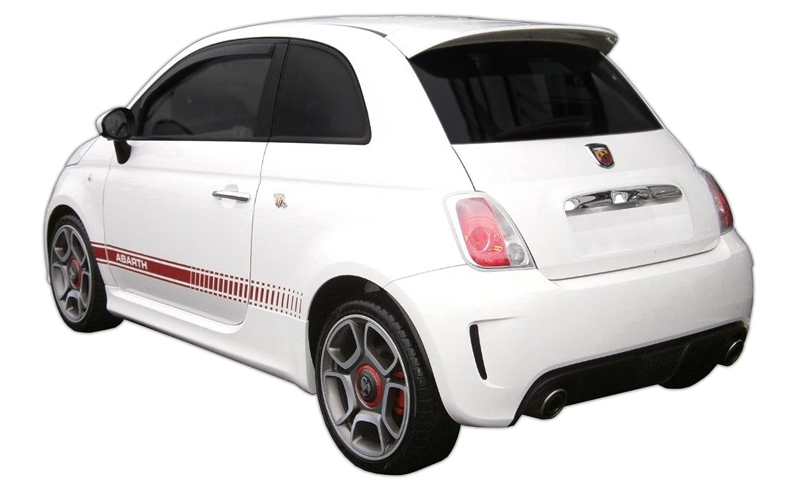 J&J AUTOMOTIVE GP Deflettori d'Aria per Fiat 500 3-Porte 2007-2020, Set da 2 Pezzi, Antiturbo Antivento Antipioggia, Anteriore Nero fumé Oscurato