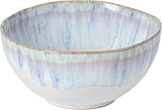 Costa Nova cuenco para sopa y cereales Brisa: Pieza de gres fino con esmalte reactivo, tono azul y blanco, apta para lavav...