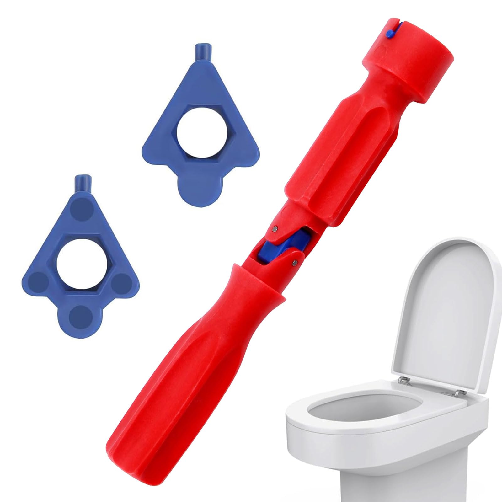 1Pcs Toilet Seat Spanner Plumbing Tools, Toilet Seat Removal Installation Wrench with 1 Replacement Head