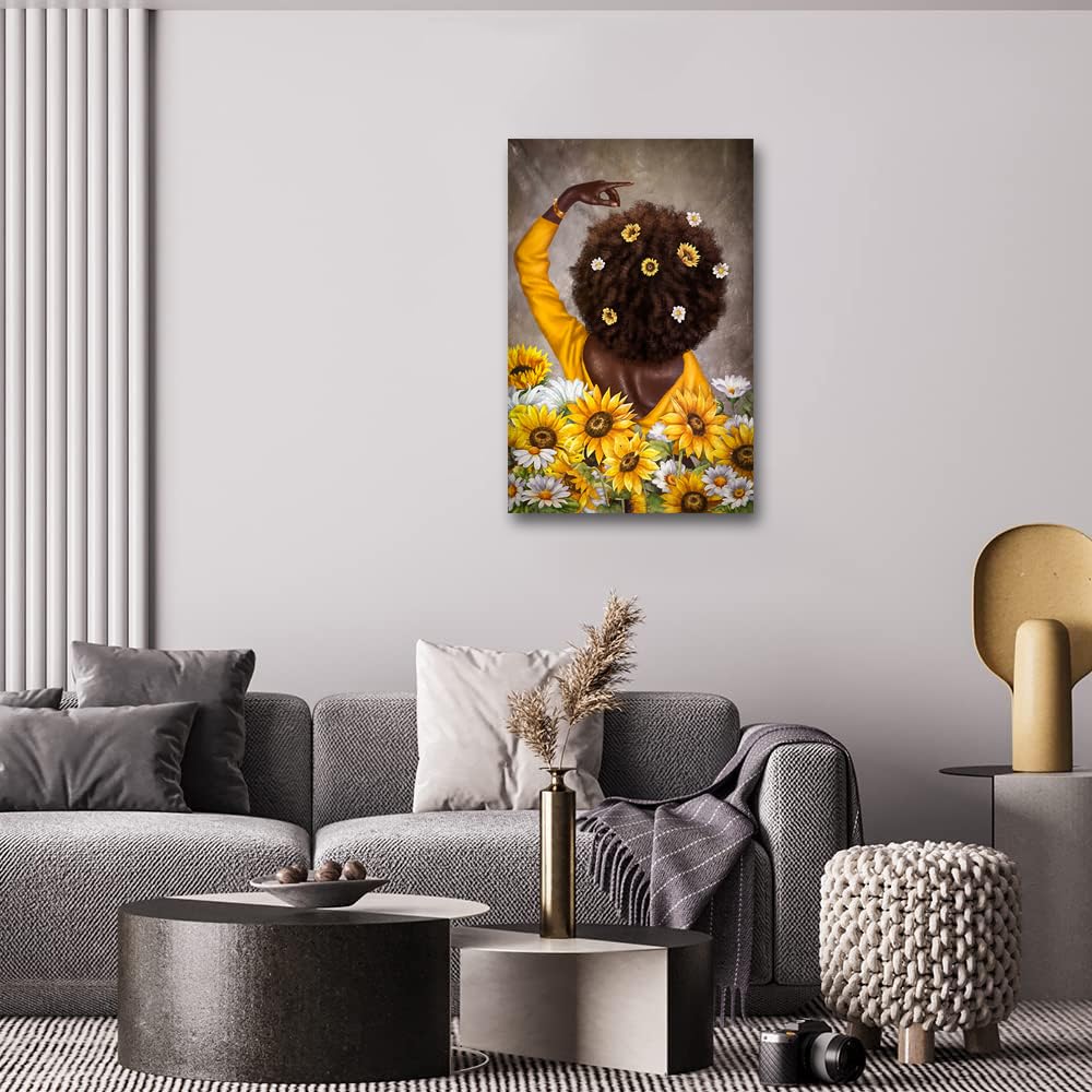 Black Women Paintings For Living Rooms GLOKAKA African American Canvas