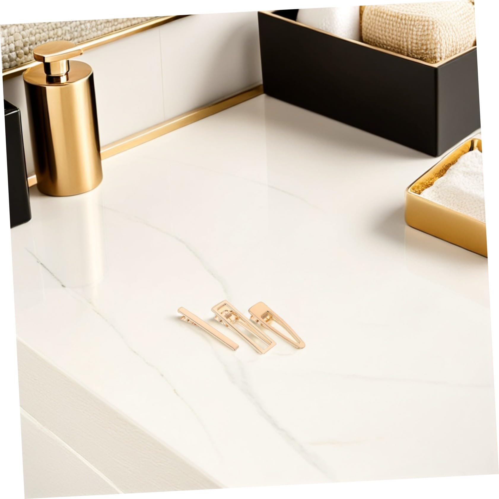 VALICLUD 60 pezzi Fermagli per Capelli in Metallo Oro Clip Coccodrillo Vuote per DIY Accessori Capelli Donna e Bambina Barrettes Leggere e Resistenti per Styling Quotidiano e Occasioni