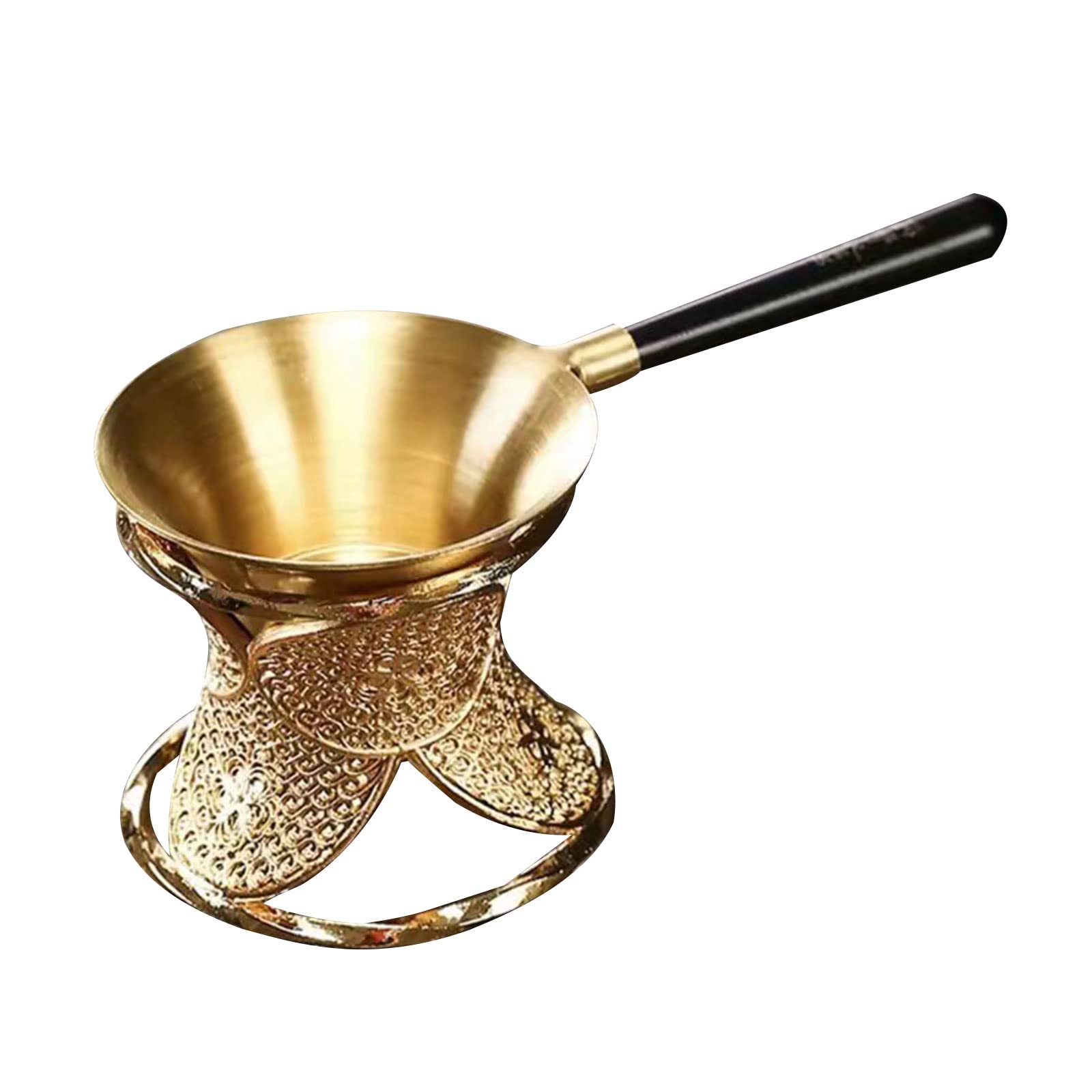 Tsophreniq Infuser Copper Wire Tea Strainer Loose Teapot Filter for Tea Ceremony Filtering Dregs Golden Color Strainer for Loose with Handle