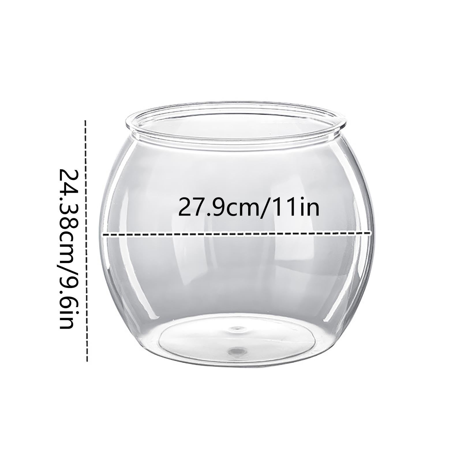 Amazon | 卓上円形金魚鉢, 卓上水槽, 水耕栽培の円形水槽, 卓上丸型
