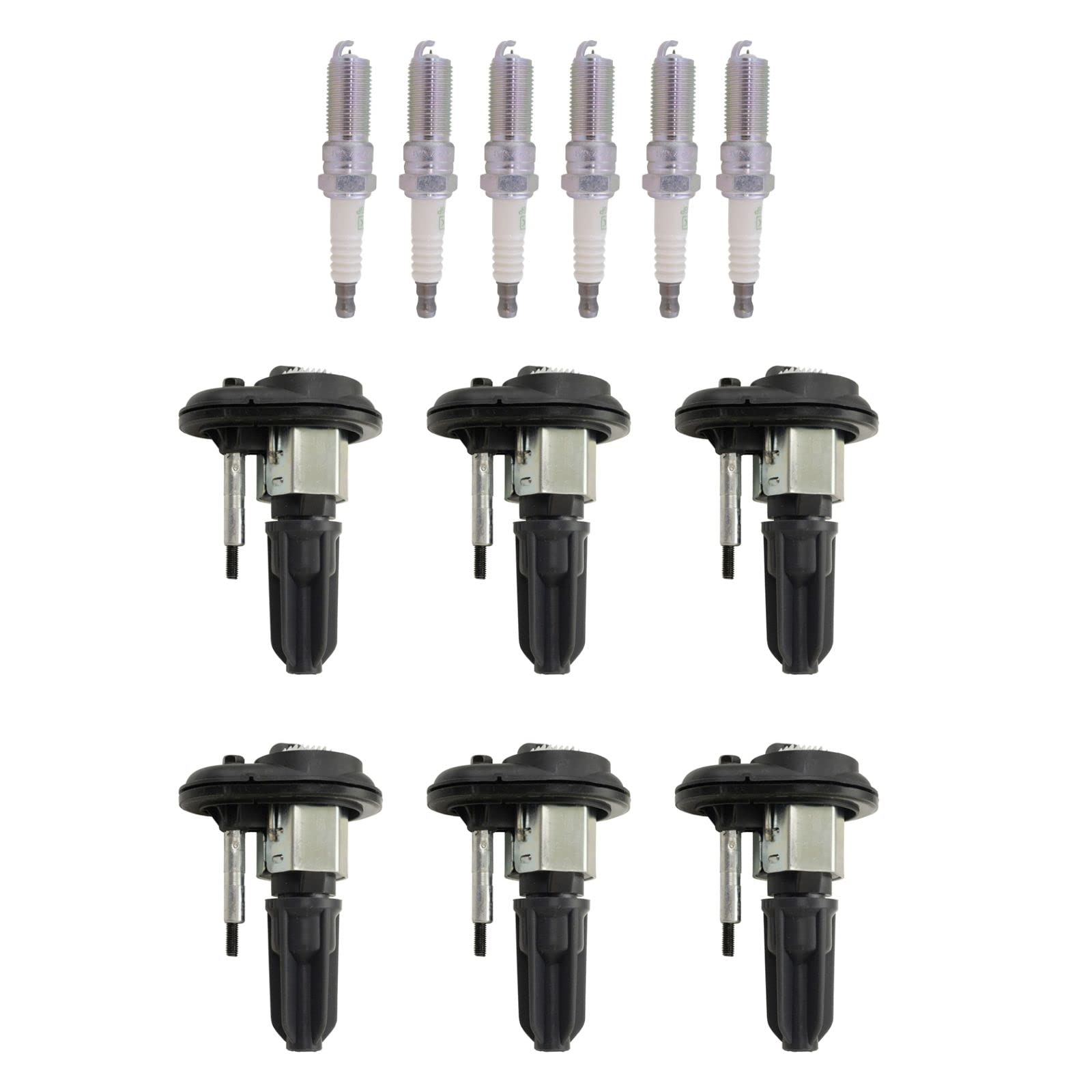 Ignition Kit Ignition Coil Set Spark Plugs Compatible with 04-05 Buick 02-05 Chevrolet GMC 03-08 Isuzu 02-04 Oldsmobile 05 Saab