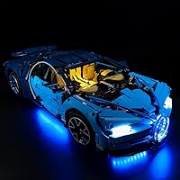 Vista 3 de Kit de luz LED para Lego 42083 Bugatti Chiron Model Building Kit; kit de iluminación de bricolaje compatible con Lego 42083 (solo kit de luz Led)