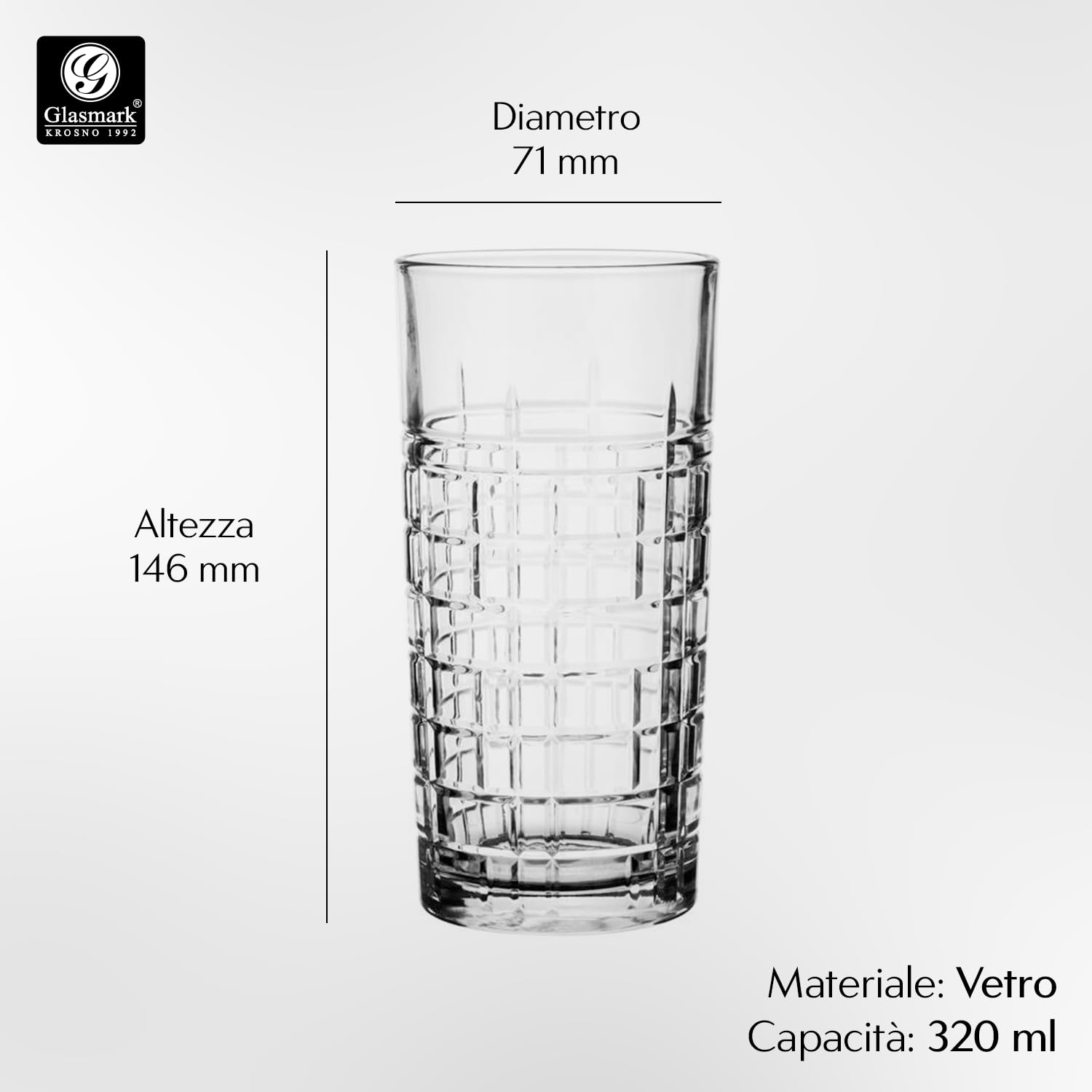 Glasmark KROSNO 1992 Vetro basso 230ml KPL6