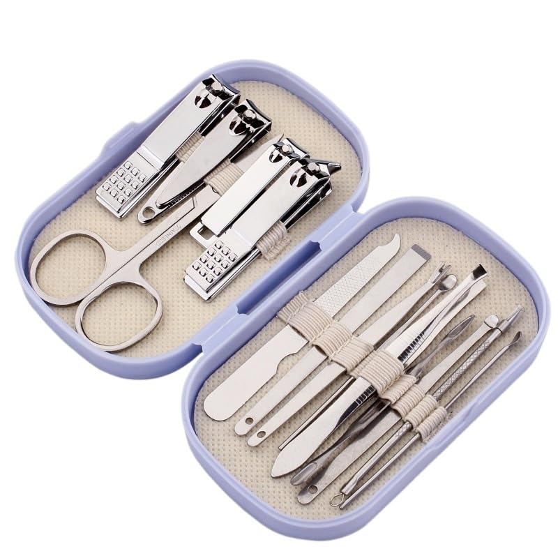 Portable Nail Clipper Set for Home Use Nail Trimming Tools Manicure Set Purple