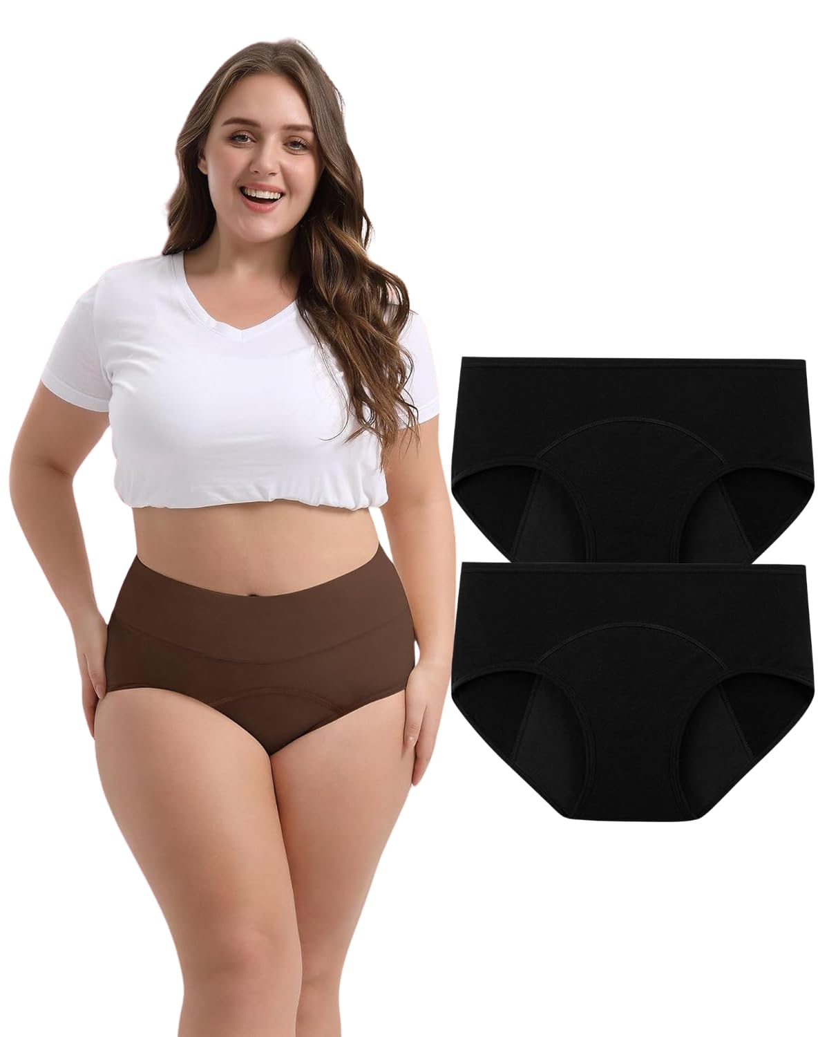 smileai fashion Leak-Proof Period Panties & Postpartum Cotton Underwear | Reusable Washable Hipster Panty, Medium to Heavy Flow | Overnight Protection | Skin-Friendly Breathable Panties-picture-40