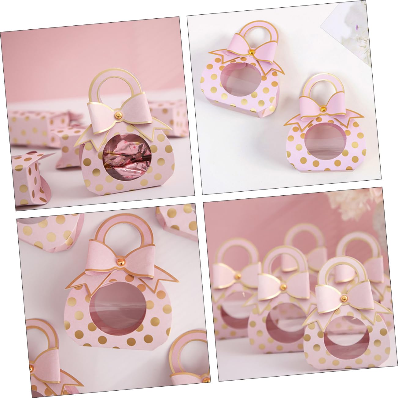 Healifty Scatole Da 50 Pezzi Scatola Di Caramelle Regali Ricordo Regali Nuziali Bomboniere Della Sposa Regalo Di Caramelle Mini Damigella D'onore Nozze Carta Pacco Regalo