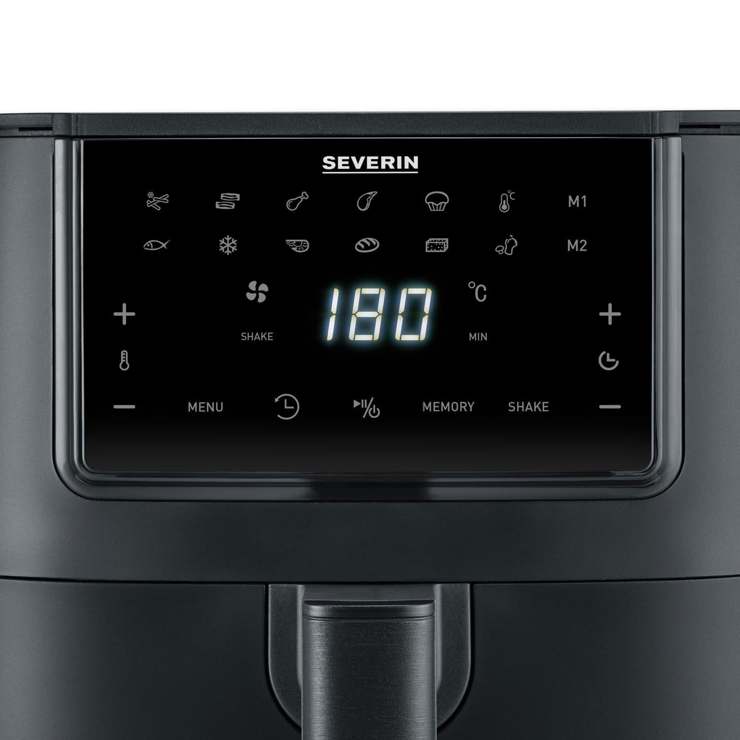SEVERIN Friggitrice ad Aria Calda XXL, 1700W, 7 Litri, Display Touch, 12 Programmi, Mantenimento Caldo, Funzione Memoria, Rivestimento Ceramica, 29,0 x 38,7 x 31,0 cm, Nero - FR 2462