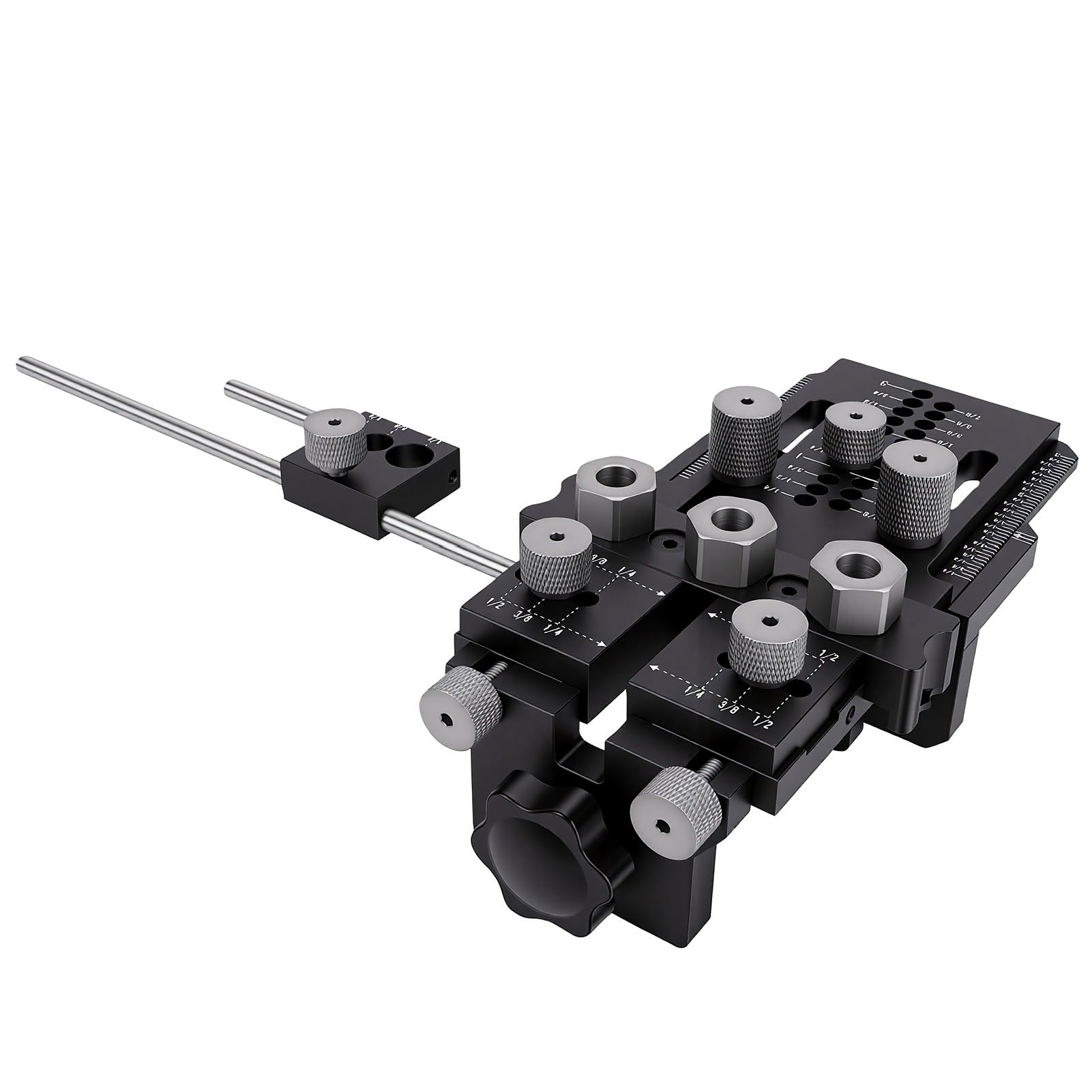 Yctze Kit de Plantilla para Tacos de 8,07x3,46 Pulgadas para Carpinteros Profesionales en Fabricación Muebles Tope Positivo Rápido Perforación Precisa Guí Perforación Ajustable