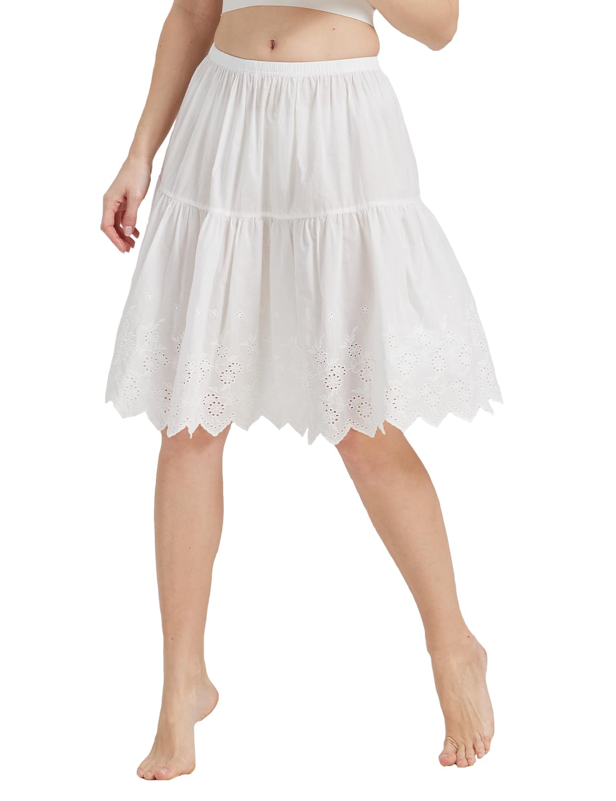 Dentelle Jupon Long Coton Fond De Jupe Jupon Coton Dentelle