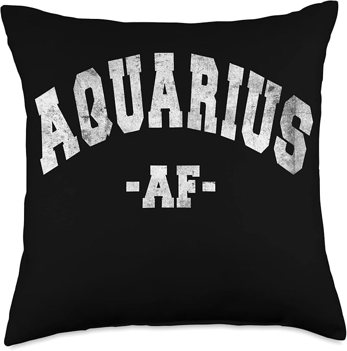 AQUARIUS ASTROLOGY ZODIAC SIGN DECORATIONS WOMEN MEN KIDS Throw Pillow