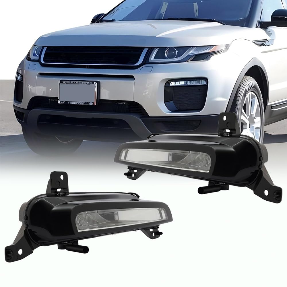YINZINR Pair LED Daytime Running Light Fits for 2017-2018 Land Range Rover Evoque, Left Driver & Right Passenger Side, OEM: LR072646, LR072645#