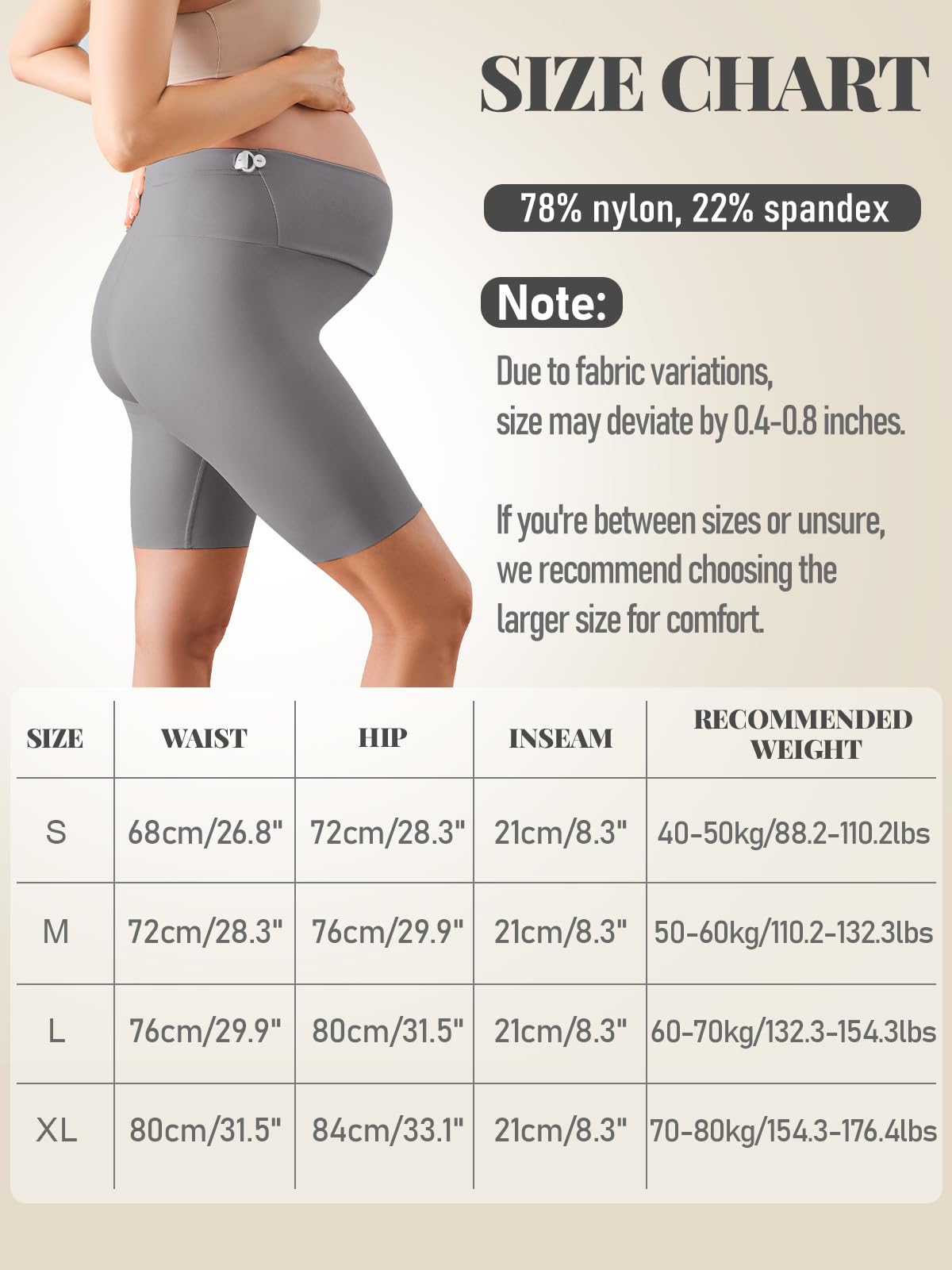 Maternidad Pantalones Cortos,Leggings Premamá Cortos Embarazo,Ajustable Ropa Premamá Verano Mujer,Premamá Leggins Pantalones sobre el Vientre,Cintura Alta para hogar,Yoga,Deporte Gris S