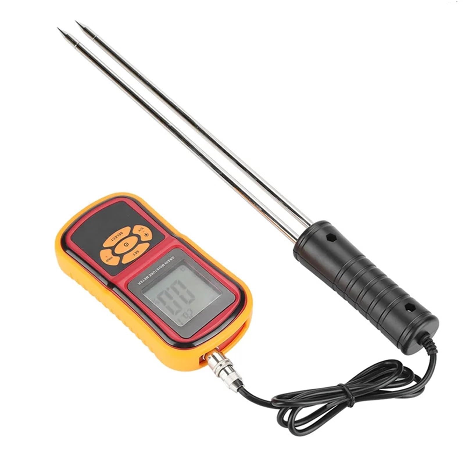 Tester wilgotności ziarna, Przenośny cyfrowy miernik wilgotności ziarna GM640 z wyświetlaczem LCD do pszenicy, ryżu, kukurydzy i fasoli