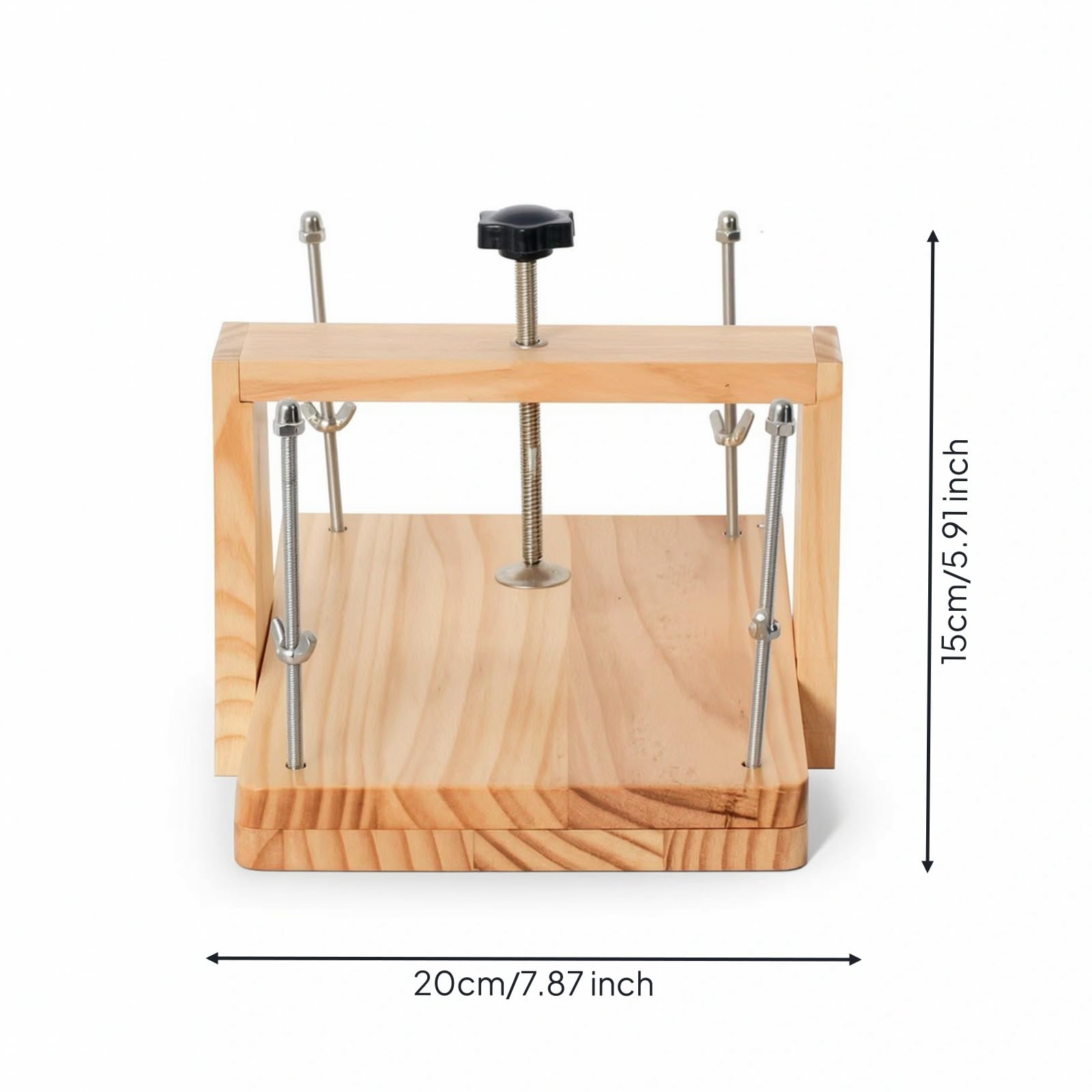 Holzblumenpresse schnelltrocknend Blumenpresse mit Schraubverschluss rechteckig Pflanzenpresse für Bastler, Hobbygärtner, Bastelzimmer