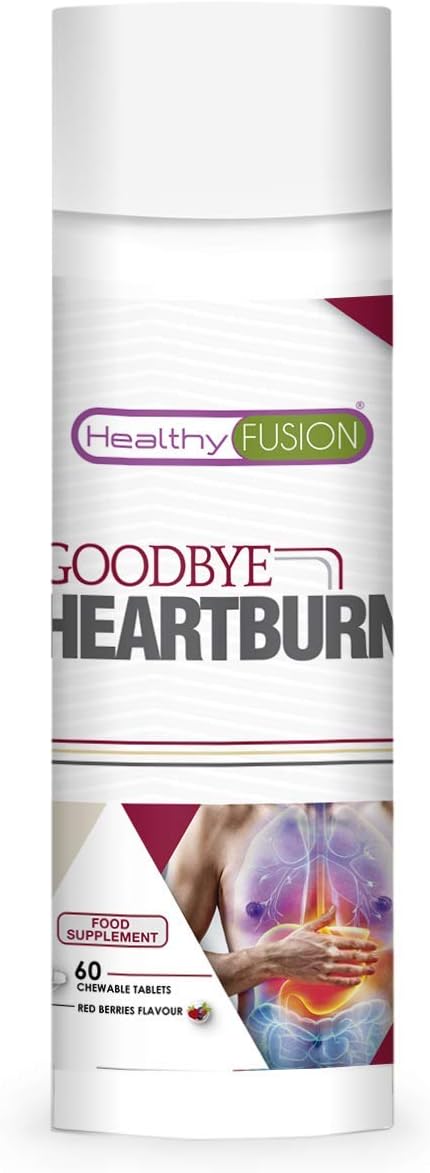 Powerful Antacid & Anti-Stomach Reflux | Feels Cooling & Fast Heartburn Relief | Protects The Stomach | Improves Digestive Health | Effective Formula | 60U Red Berry Flavour