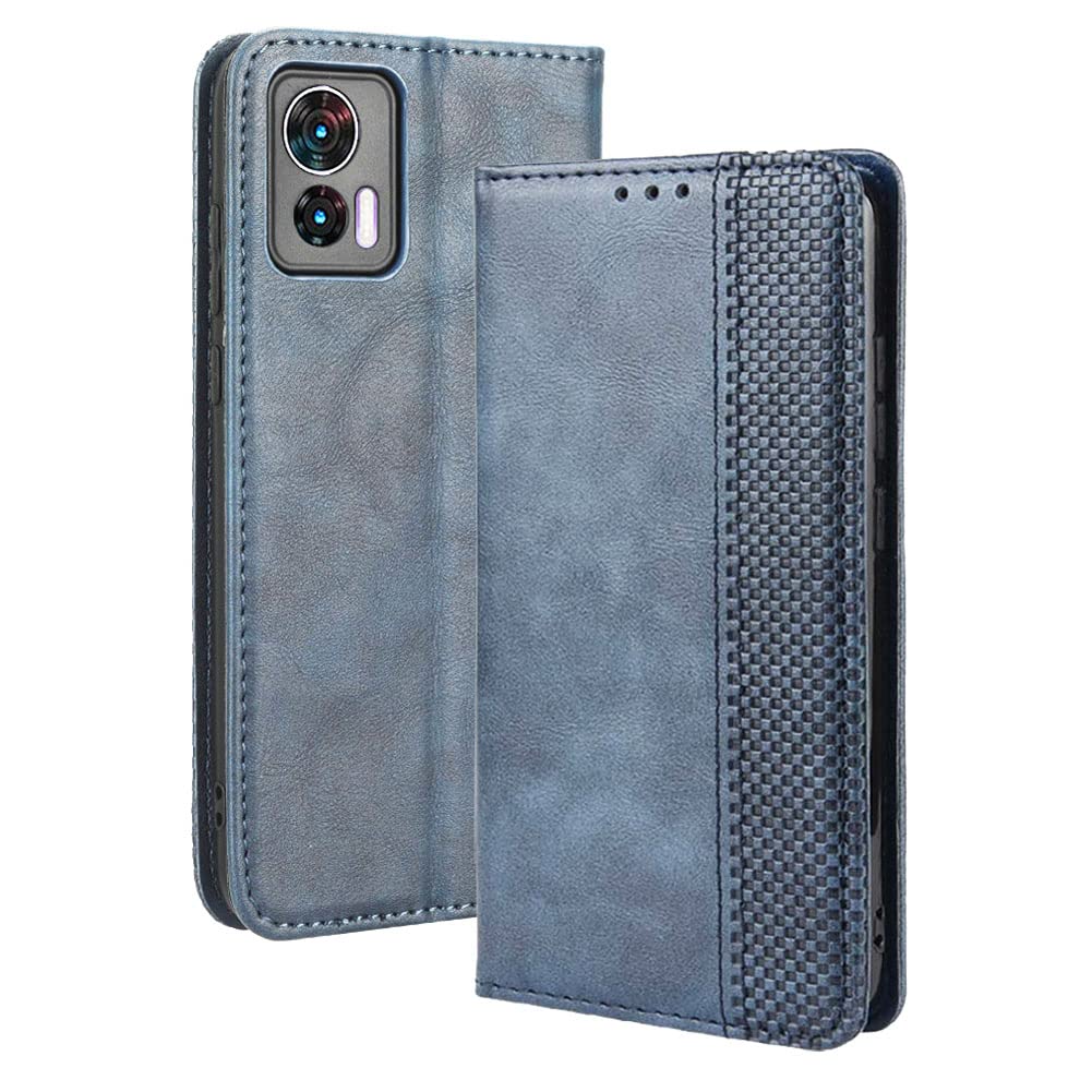 MOJIA Cover Portafoglio Per Motorola Moto E13, Custodia In Pelle PU Con Supporto E Slot Per Carte, Resistente Agli Urti, Rossa
