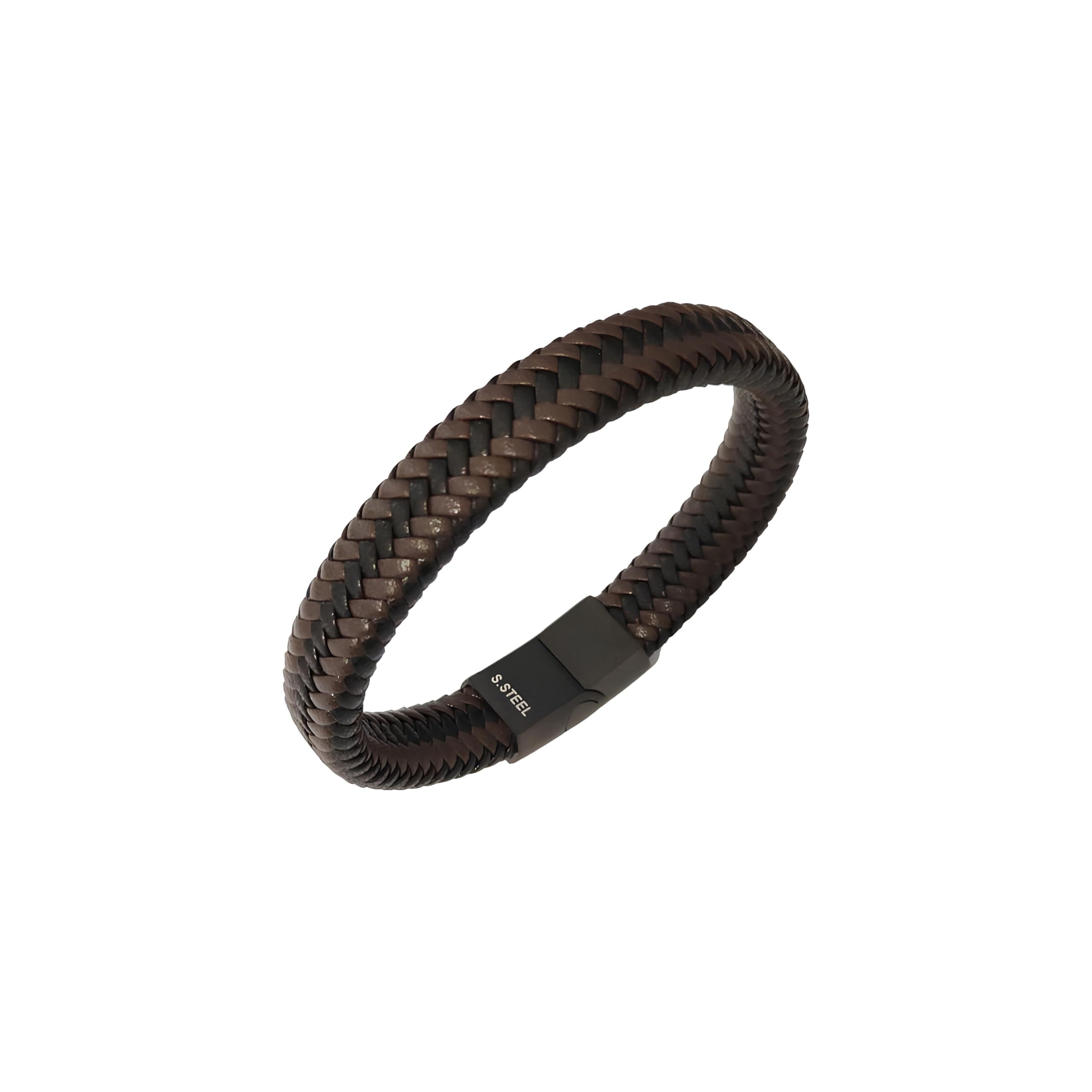 GenericPulsera de cuero para hombres | Cerradura de Acero Inoxidable