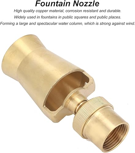 Miniatura 5 de AYNEFY Boquilla de pulverización de fuente, G1in DN25 de latón ajustable para fuente de agua, rociador para estanque de jardín, biblioteca de parque