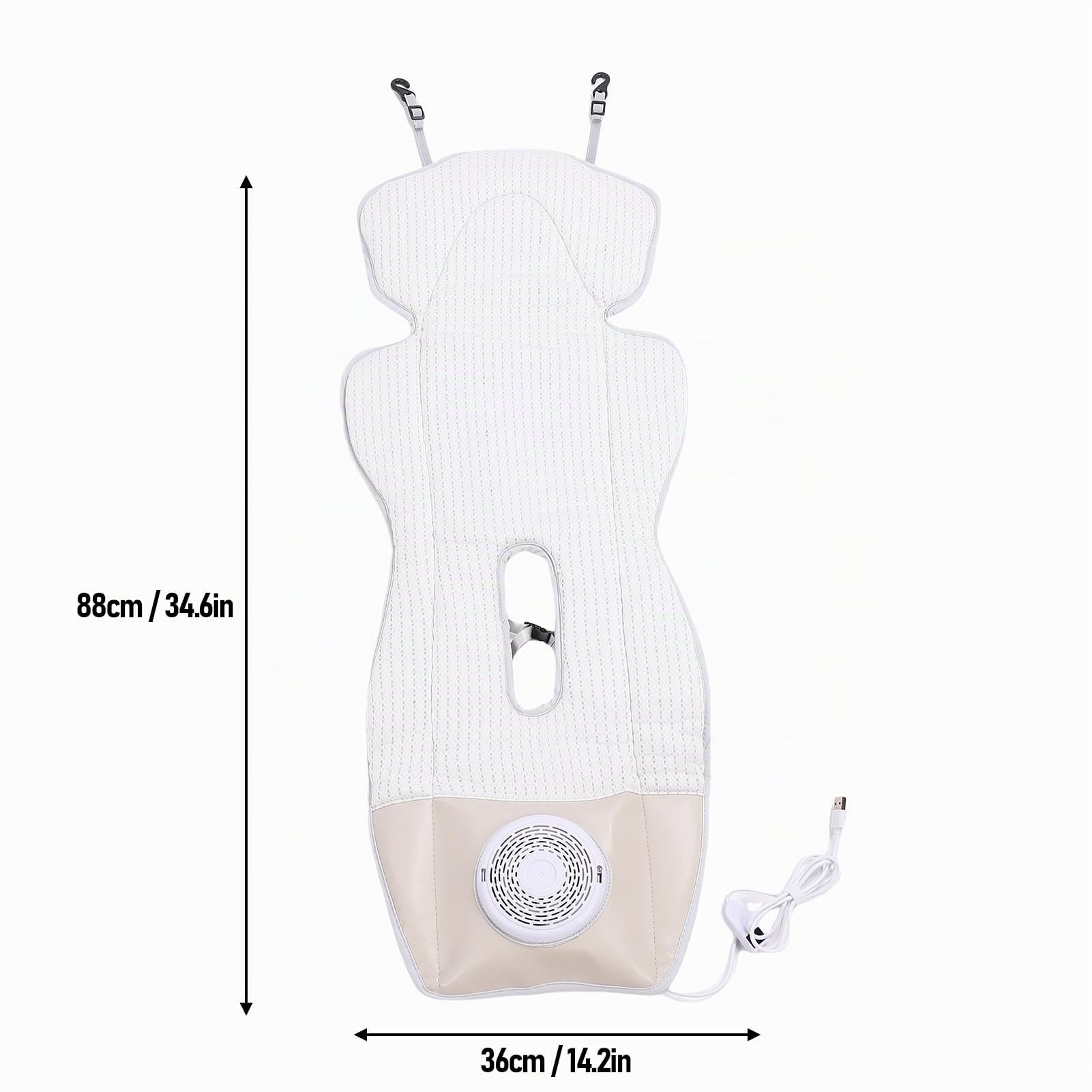YWBL-WH Almohadilla de Enfriamiento con Ventilador, Cochecito de bebé Transpirable, con Comodidad Ideal para el Cochecito o el Asiento para el Automóvil, Esencial en Verano