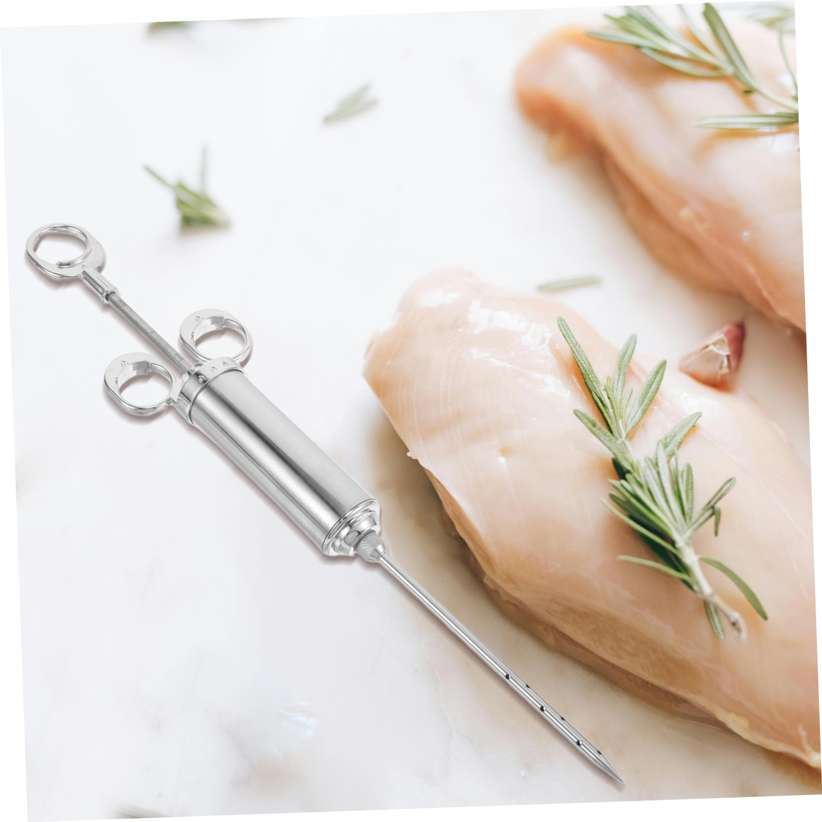 UKCOCO Fleischinjektor Satz mit Drei Nadeln für Grill und Bbq
