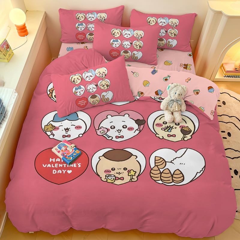 ちいかわ　敷きパッド　枕パッド　掛けふとんカバー Amazon｜寝具カバーセット 布団カバー シーツ ちいかわ 枕カバー