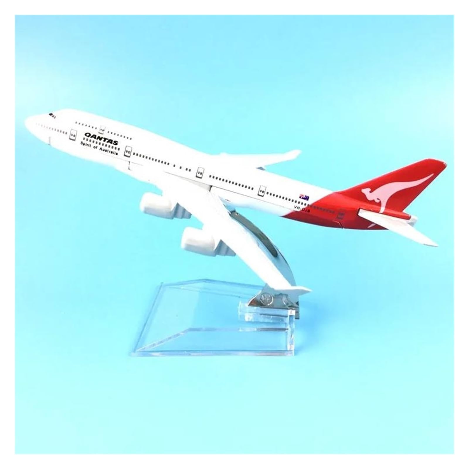 Skala samolotu 16cm dla australijskiego Air Qantas B747 400 Boeing 747 Model samolotu odlewany metal Model samolotu nadaje się do wyświetlania