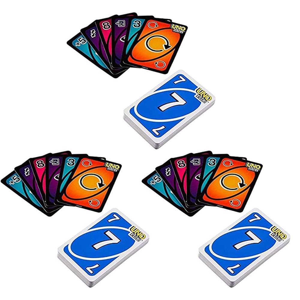 OLIFIN Flip Cards Game for Adults & Family Outdoor Camping – Double Sided Cards Flip The Deck Change The Game for Family Fun – (180 Cards, Pack of 3) (Pack of 3)