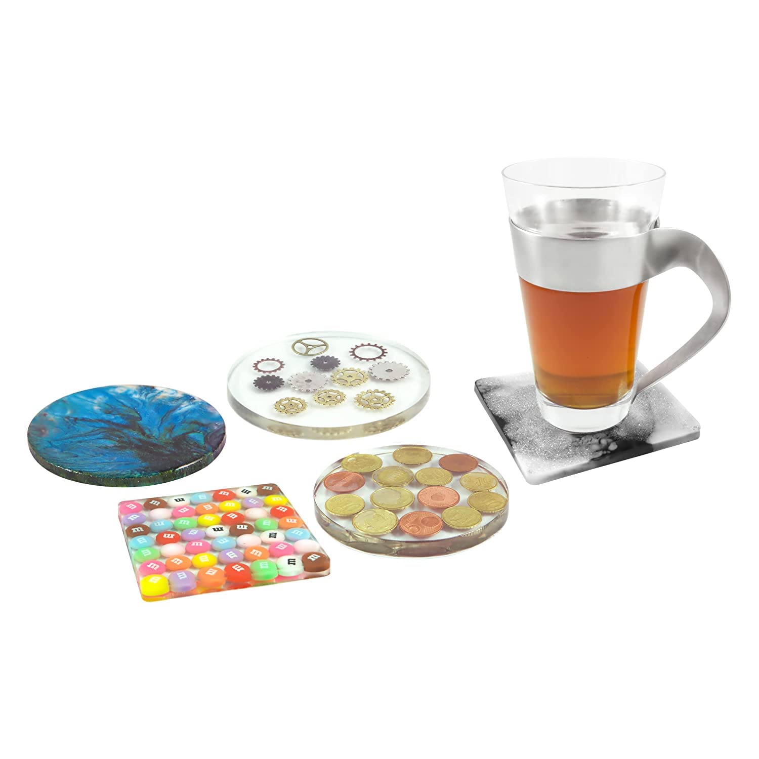 Resina Epossidica Con Indurente E Blocco UV Cristallina - Set Da Colata 1,6 Kg