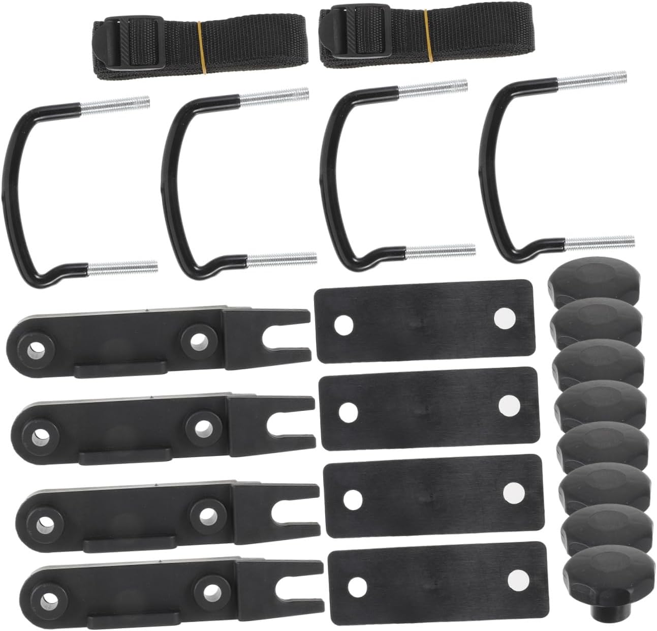 STOBOK Heavy Duty Roof Rack Mounting Bracket Set U Bracket Cargo Carrier Rack Bolt Accessory Adjustable Clamps for Wrangler Roof Rack Bolts Included