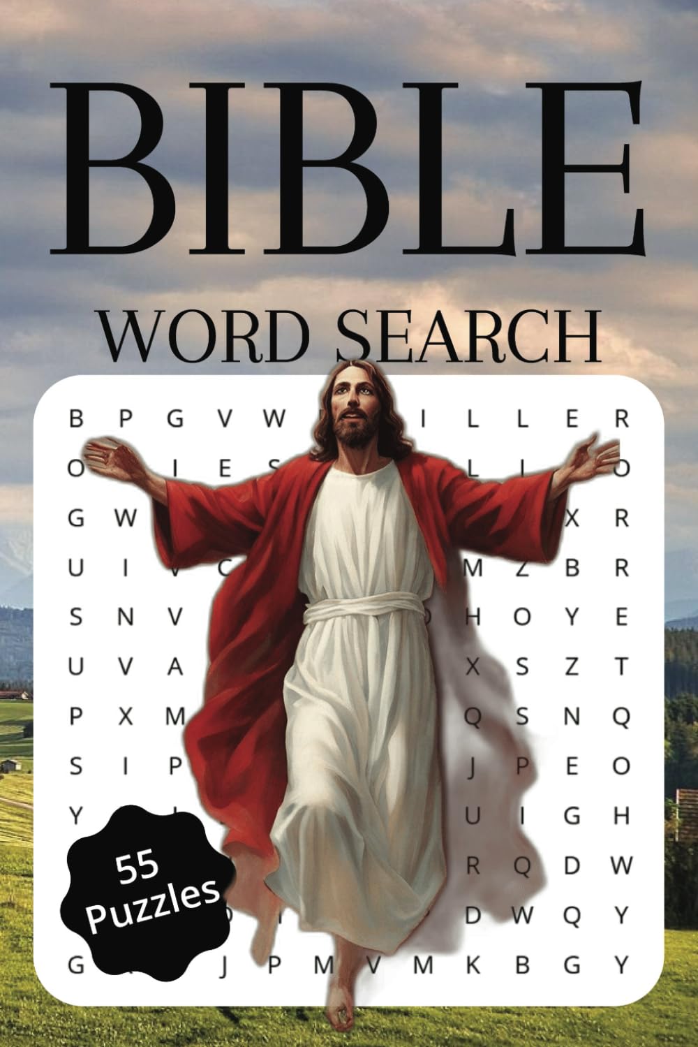 Bible Word Search Puzzle Book: 55 Unique Puzzles All About Catholic Faith, The Lord, and The Bible