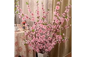 GREENWISH 12 Pcs Artificial Peach Blossom Trees