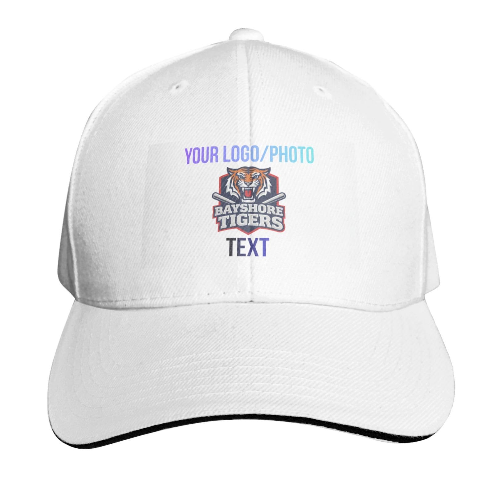 Gorra de Béisbol Personalizada - Diseña tu Propia Gorra con Foto y Texto, Gorra de Sándwich Ajustable para Hombre y Mujer, Gorra Deportiva Estructurada y Transpirable — view 11