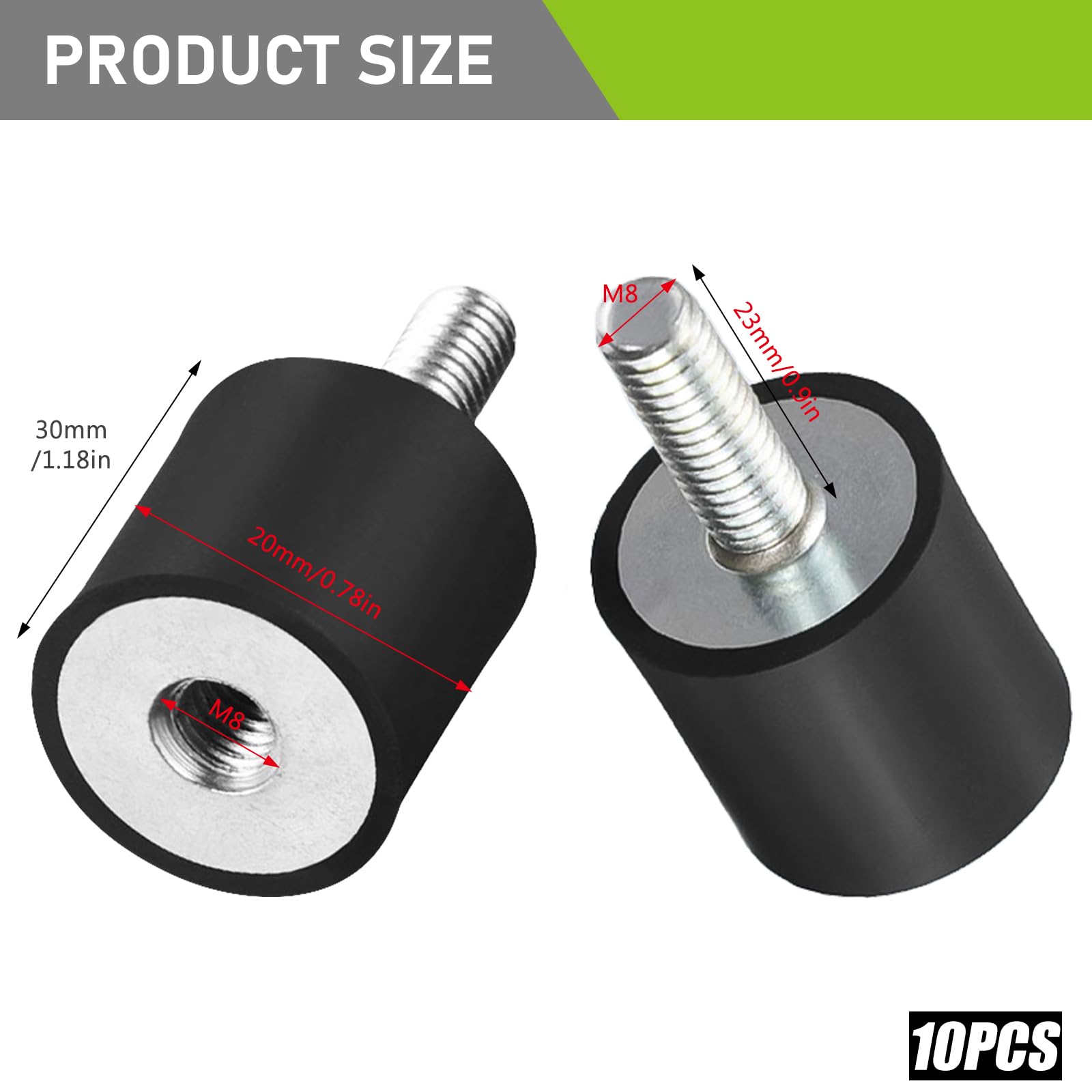 Supporti Antivibranti In Gomma 4x M8 - Ammortizzatori Per Motori - Foto 7