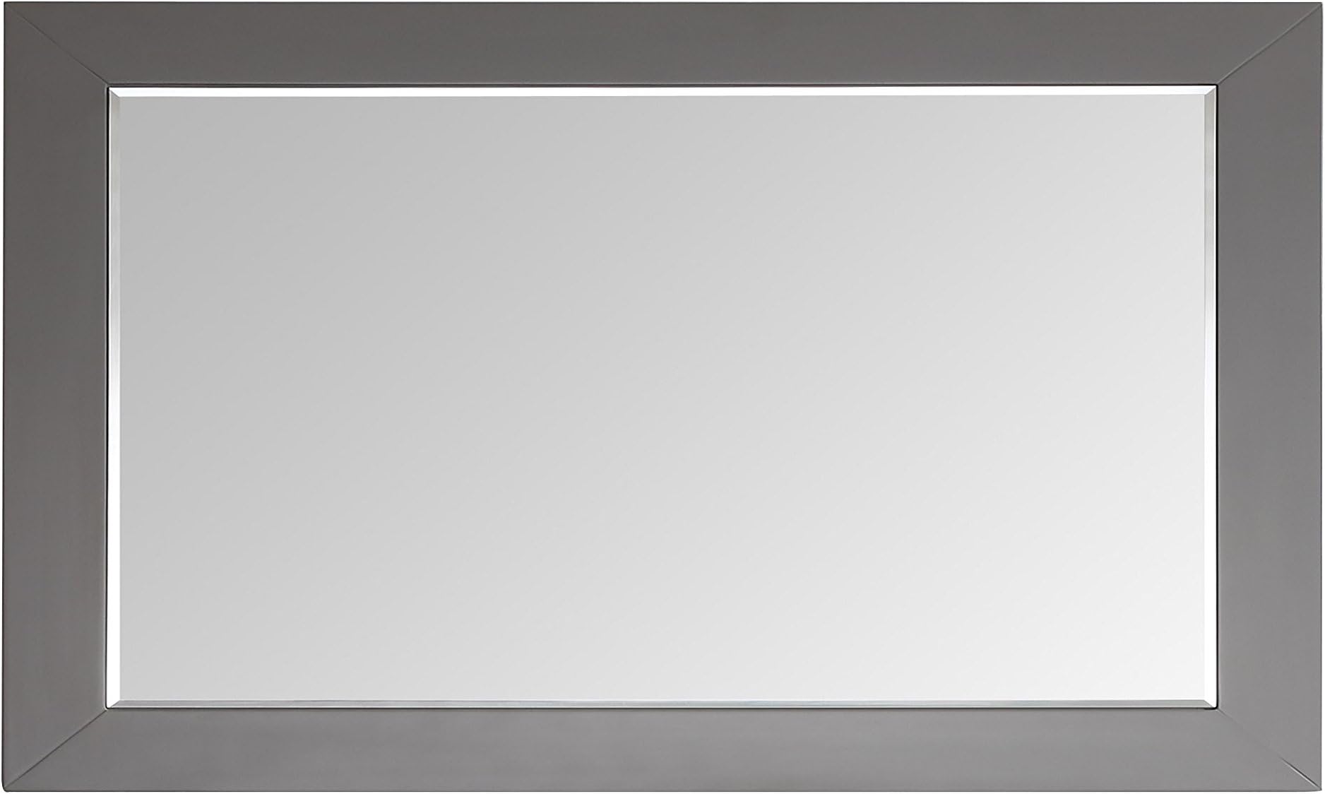Eviva Aberdeen60x30 Decor Mirror - Large Wall Mirror with Clean Appearance -Gray Wooden Frame Mirror Wall Decor for Dining Room, Bedroom Bathroom Wall Mirror