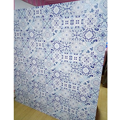 Yifely Retro Porcelain Shelving Paper Peel-Stick Shelf Liner Removable Drawer Sticker Countertop Decor Waterproof 17.7 Inch By 9.8 Feet #TOP3