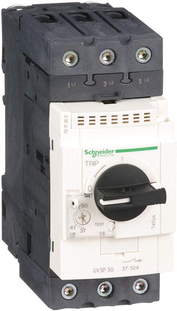 Schneider Electric Rotary Knob Manual Motor Starter, No Enclosure, 37 to 50 Amps AC - GV3P50