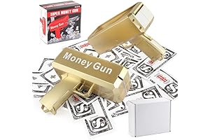 Cash Gold Money Dispenser Toy Spray Gun for Parties, Birthdays and Functions