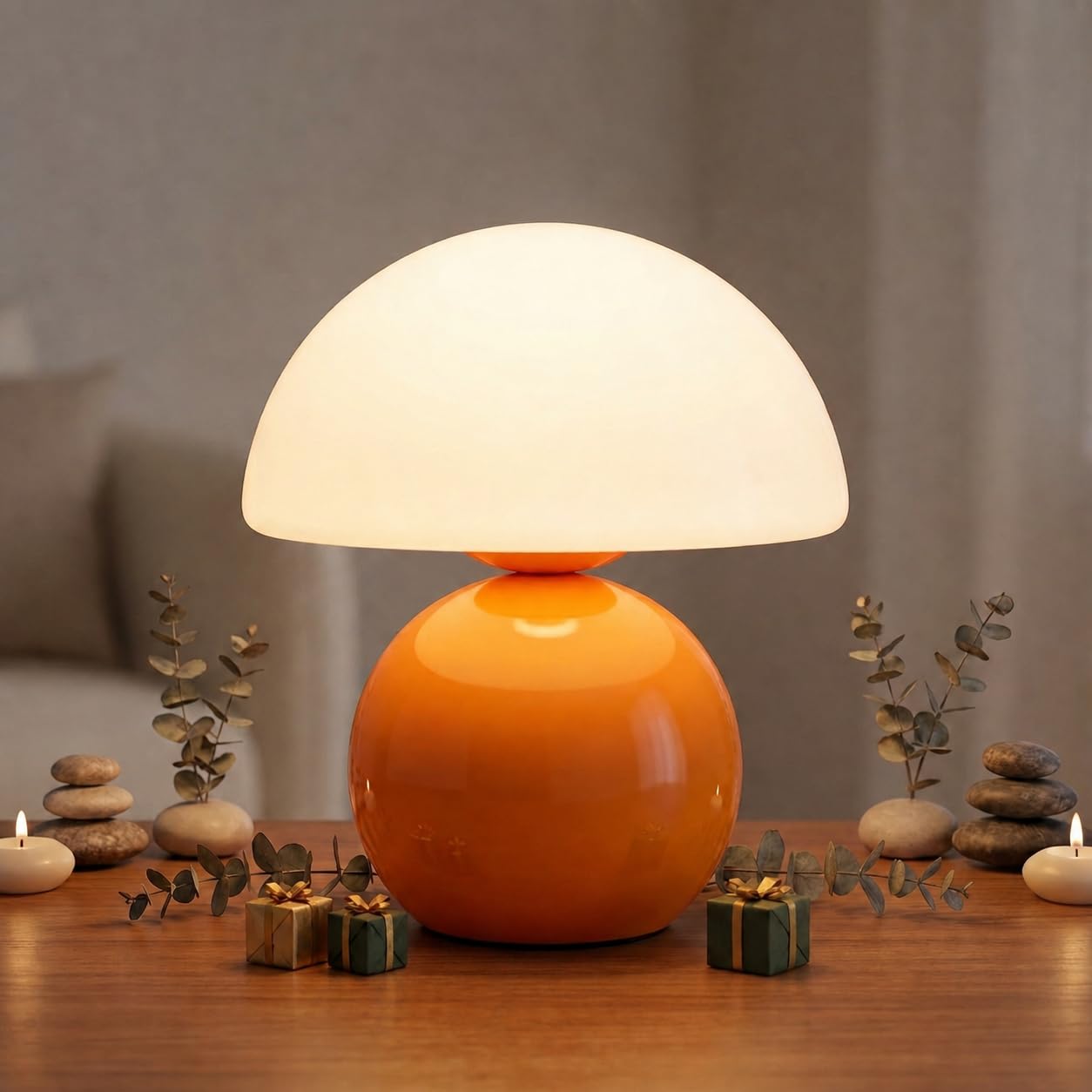 Mushroom Lamp with 3 Color Temperatures and 9 Brightness Settings