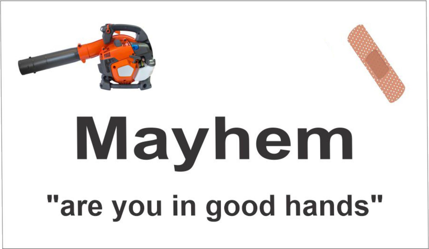 Mayhem Name Tag